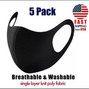 5 pack face protection mask reusable